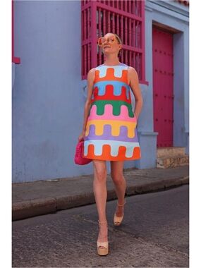Tuckernuck x Atlantic-Pacific Del Mar Disco Marlowe Mod 70s Mini Dress XS